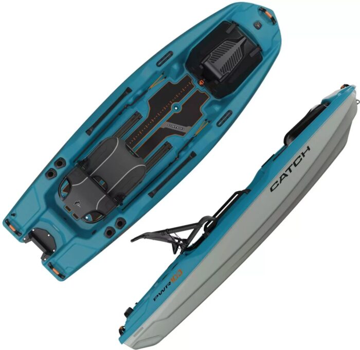 Pelican Catch Pwr 100 Single-Person Fishing Boat – Turquoise Blue