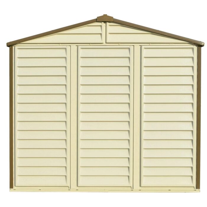 DuraMax 8ft x 6ft Storeall Vinyl Shed with Foundation Kit and window - Image 6