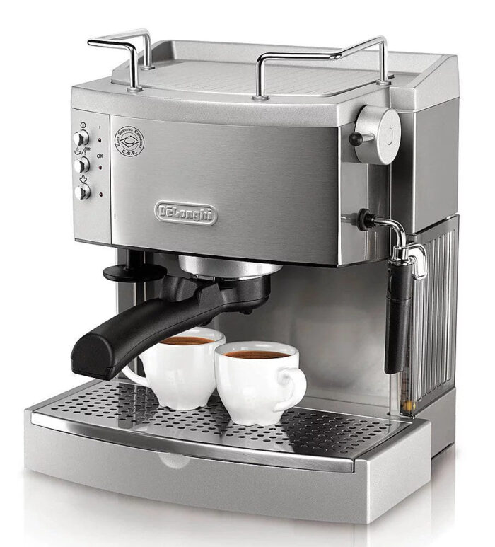 De’Longhi – Espresso Machine with 15 bars of pressure, Milk Frother and removable water tank – Stainless Steel - Image 2