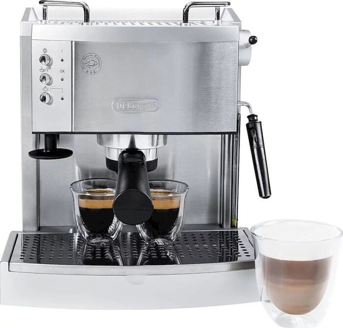 De’Longhi – Espresso Machine with 15 bars of pressure, Milk Frother and removable water tank – Stainless Steel - Image 4