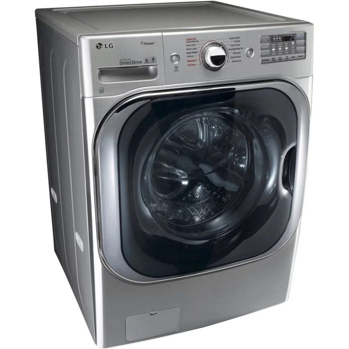 LG – 5.2 Cu. Ft. High Efficiency Front-Load Washer with Steam and TurboWash Technology – Graphite steel - Image 8