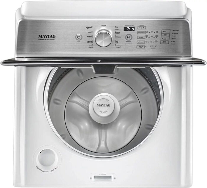 Maytag – 4.7 Cu. Ft. Top Load Washer with Dual-Action PowerWash Agitator – White - Image 9