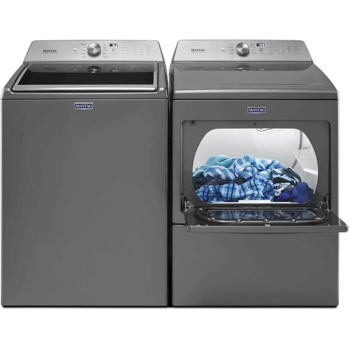 Maytag – 4.7 Cu. Ft. 11-Cycle High-Efficiency Top-Loading Washer – Metallic slate - Image 7