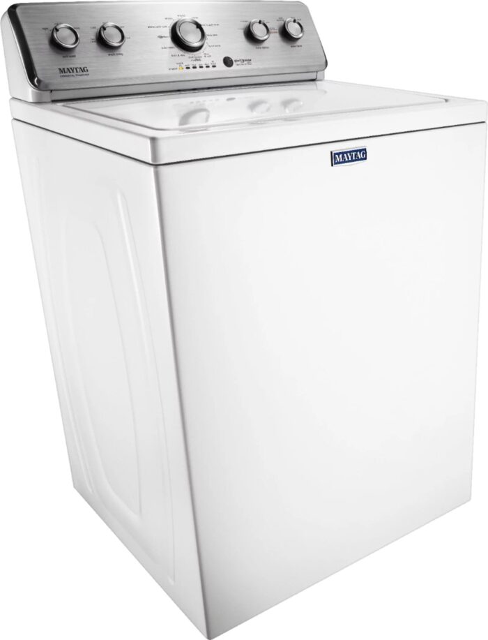 Maytag – 3.8 Cu. Ft. High Efficiency Top Load Washer with PowerWash Agitator – White - Image 3