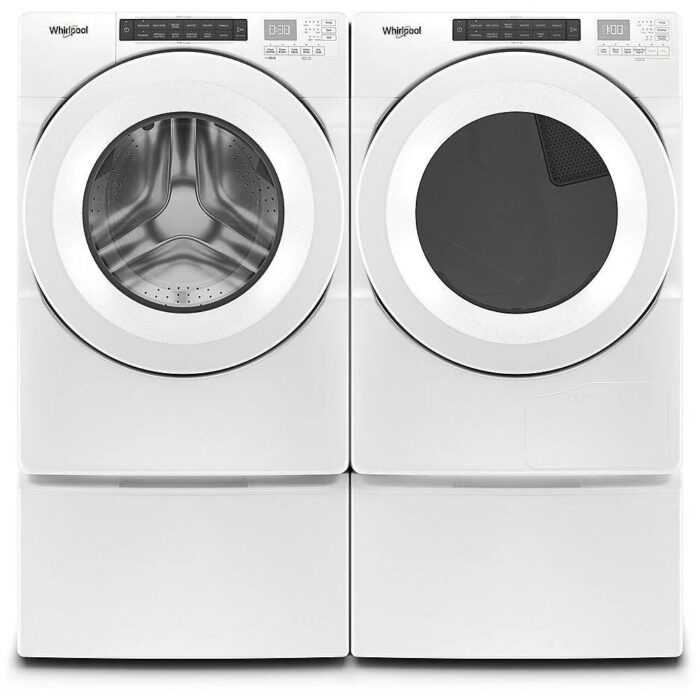 Whirlpool – 4.3 Cu. Ft. High Efficiency Stackable Front Load Washer with 35 Cycle Options – White - Image 6