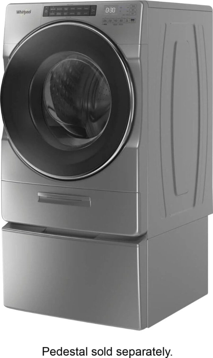 Whirlpool – 4.5 Cu. Ft. High Efficiency Stackable Front Load Washer with Steam and Load & Go XL Dispenser – Chrome shadow - Image 12