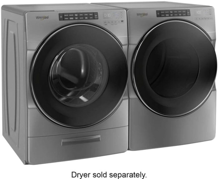 Whirlpool – 4.5 Cu. Ft. High Efficiency Stackable Front Load Washer with Steam and Load & Go XL Dispenser – Chrome shadow - Image 11