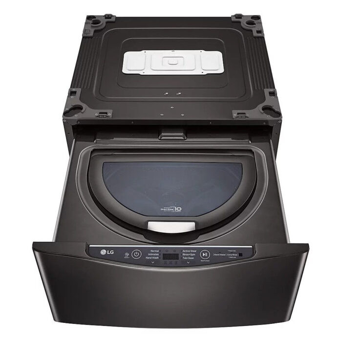 LG – SideKick 1.0 Cu. Ft. High-Efficiency Smart Top Load Pedestal Washer with 3-Motion Technology – Black steel - Image 11