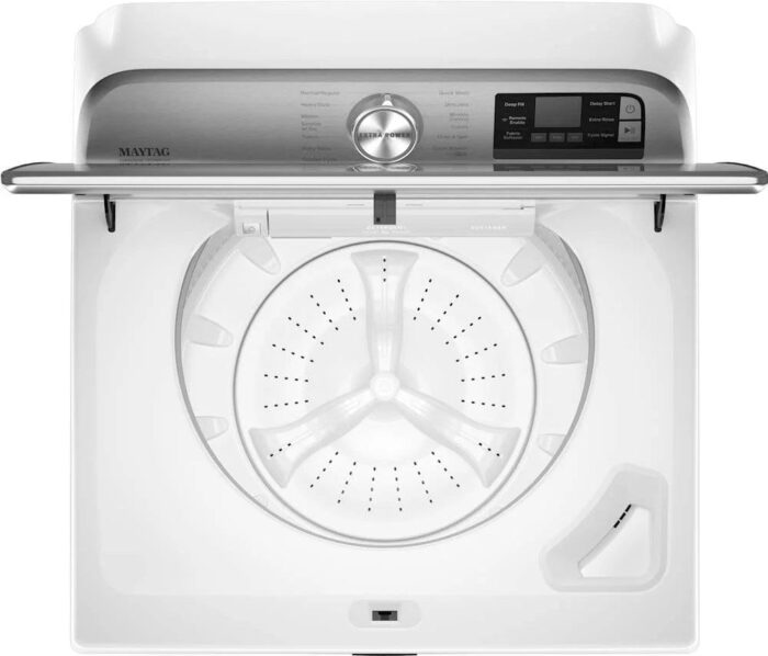 Maytag – 5.3 Cu. Ft. High Efficiency Smart Top Load Washer with Extra Power Button – White - Image 13