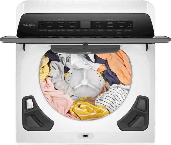 Whirlpool – 4.8 Cu. Ft. High Efficiency Smart Top Load Washer with Load & Go Dispenser – White - Image 3