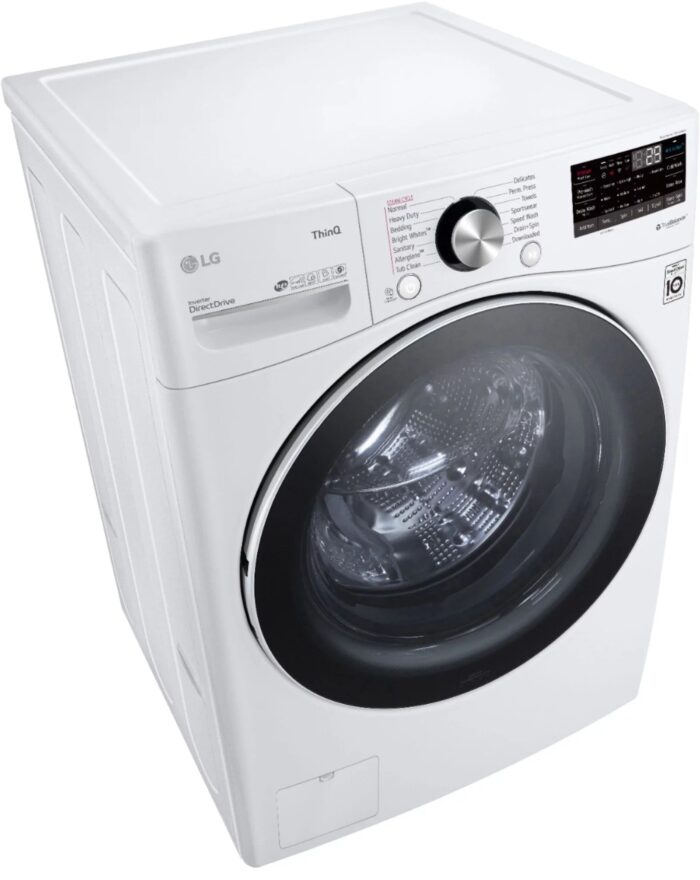 LG – 5.0 Cu. Ft. High-Efficiency Stackable Smart Front Load Washer with Steam and Built-In Intelligence – White - Image 11