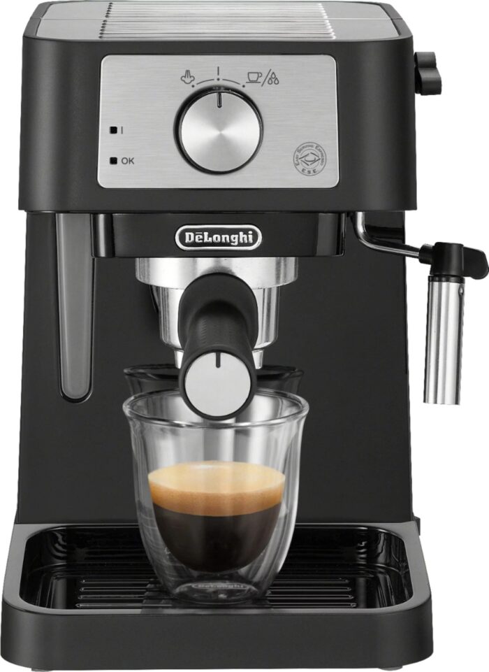 De’Longhi – Stilosa 15 Bar Pump Espresso Machine – Black and Stainless - Image 5