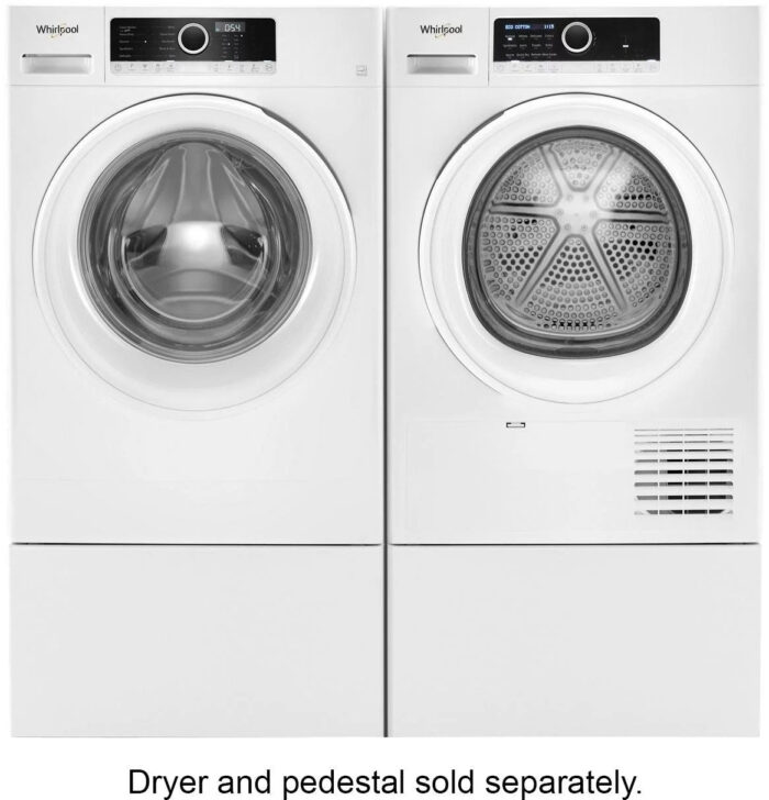 Whirlpool – 1.9 Cu. Ft. High Efficiency Stackable Front-Load Washer with Detergent Dosing Aid – White - Image 8