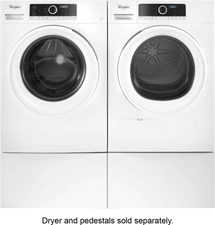 Whirlpool – 1.9 Cu. Ft. High Efficiency Stackable Front-Load Washer with Detergent Dosing Aid – White - Image 5