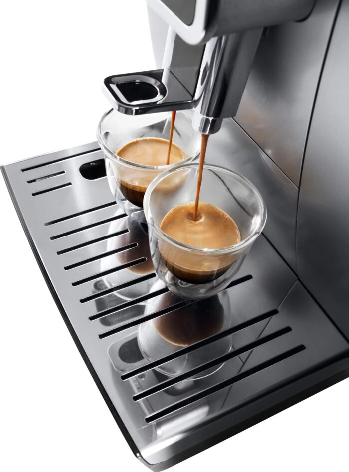 De’Longhi – Dinamica TrueBrew Over Ice Fully Automatic Coffee and Espresso Machine- Chrome and Black - Image 5