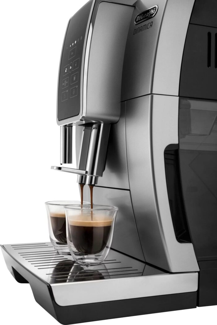 De’Longhi – Dinamica TrueBrew Over Ice Fully Automatic Coffee and Espresso Machine- Chrome and Black - Image 4