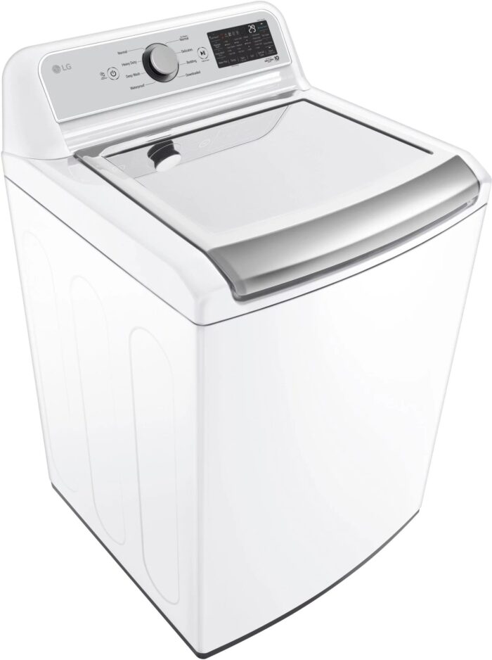 LG – 5.5 Cu. Ft. Smart Top Load Washer with TurboWash3D – White - Image 2