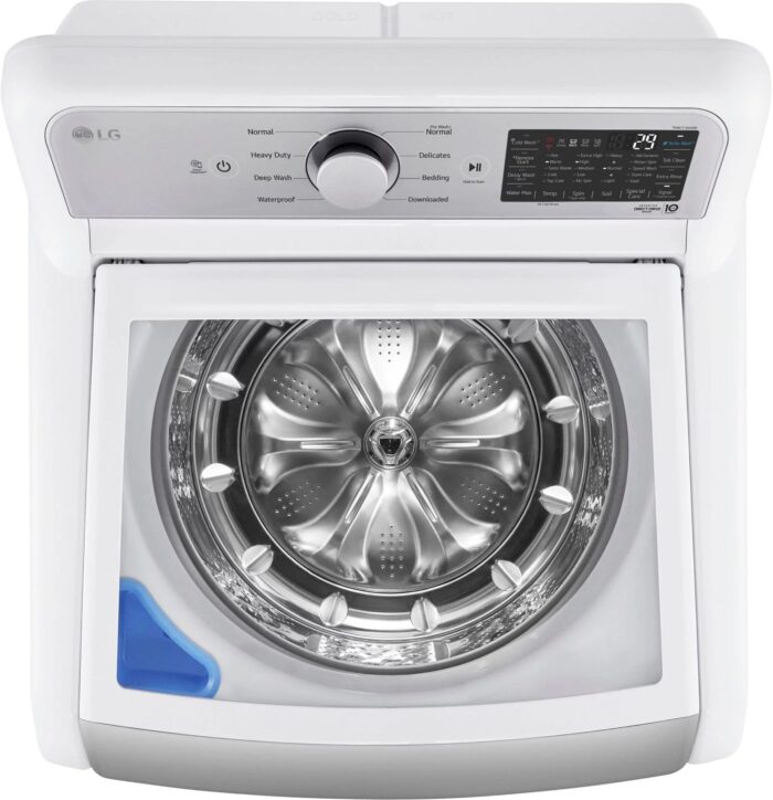 LG – 5.5 Cu. Ft. Smart Top Load Washer with TurboWash3D – White - Image 14