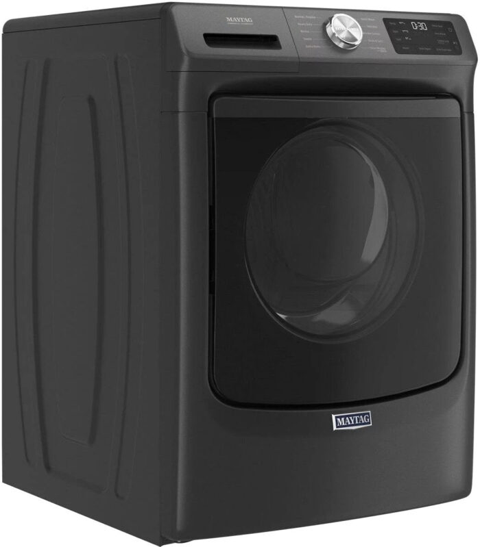 Maytag – 4.5 Cu. Ft. High Efficiency Stackable Front Load Washer with Steam and Extra Power Button – Volcano Black - Image 3