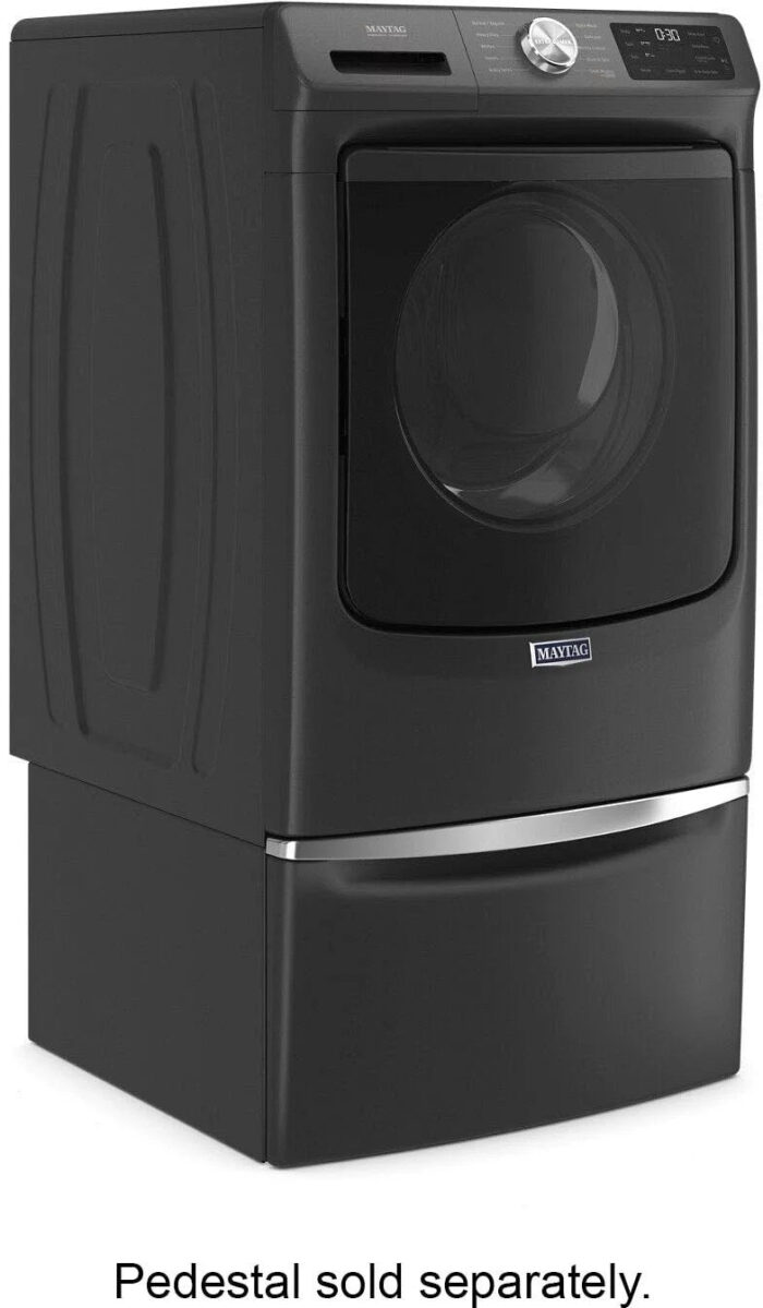 Maytag – 4.5 Cu. Ft. High Efficiency Stackable Front Load Washer with Steam and Extra Power Button – Volcano Black - Image 12