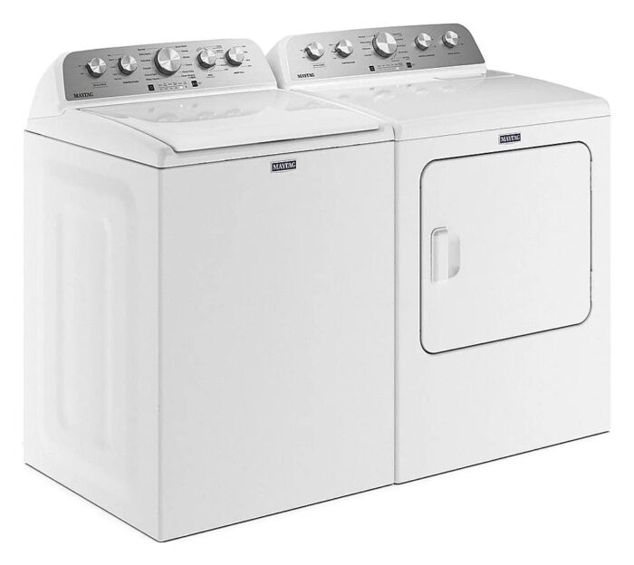 Maytag – 5.2 Cu. Ft. High Efficiency Top Load Washer with Extra Power Button – White - Image 6