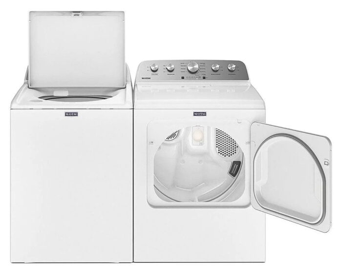 Maytag – 5.2 Cu. Ft. High Efficiency Top Load Washer with Extra Power Button – White - Image 7