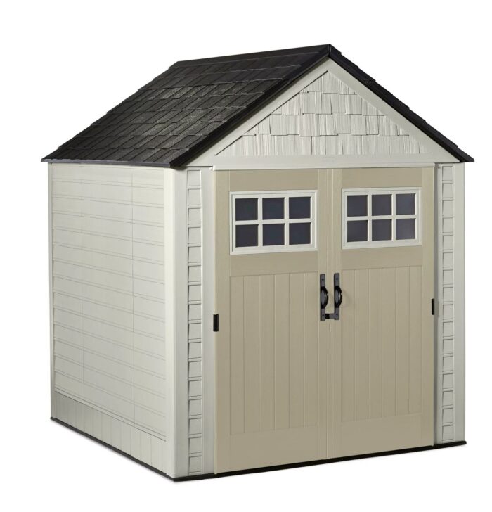 Rubbermaid 7×7 Ft Durable Weatherproof Resin Outdoor Storage Shed