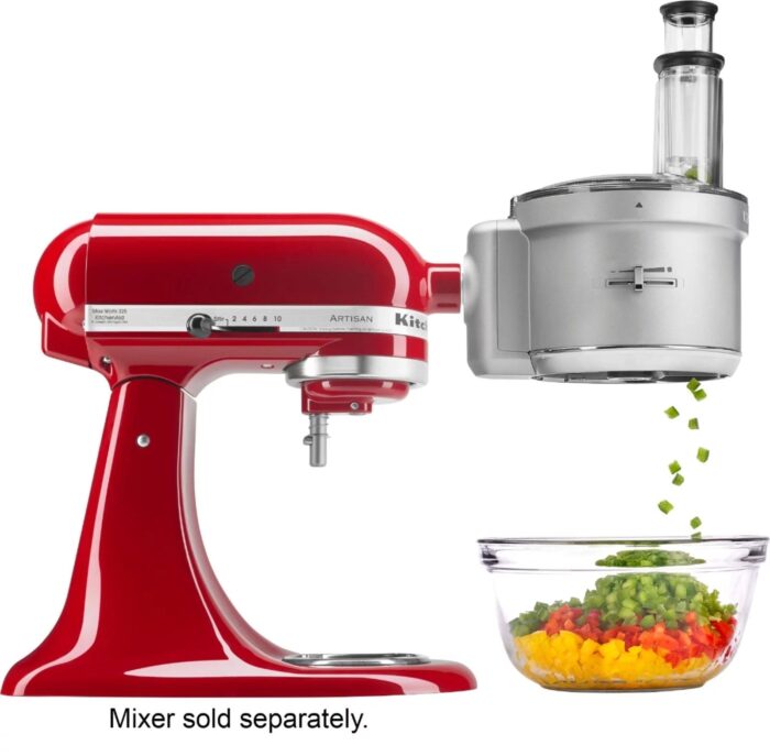 KitchenAid – KSM2FPA Food Processor Attachment Kit with Commercial Style Dicing – Silver