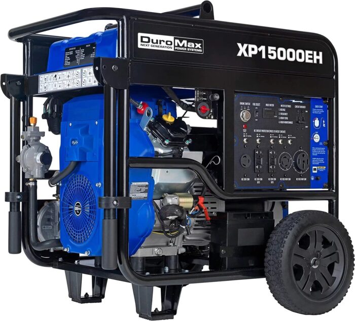 DuroMax XP15000E 15000-Watt 713cc V-Twin Gas Powered Electric Start Portable Generator