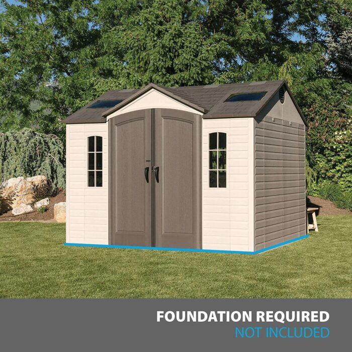 Lifetime 10′ x 8′ Outdoor Storage Shed with Carriage Doors Foundation and Installation Included. - Image 5