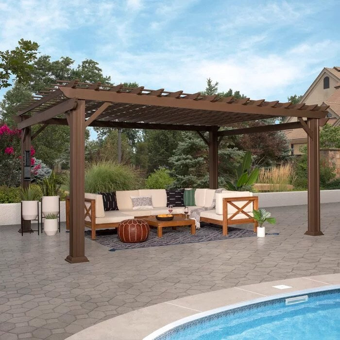 Backyard Discovery 16 ft. x 12 ft. Steel Traditional Pergola - Image 13