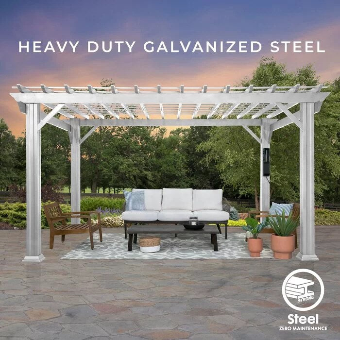 Backyard Discovery 16 ft. x 12 ft. Steel Traditional Pergola - Image 5
