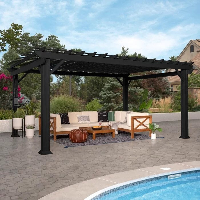 Backyard Discovery 16 ft. x 12 ft. Steel Traditional Pergola - Image 11