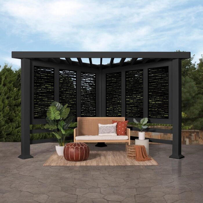 Glenview Modern Steel Cabana Pergola