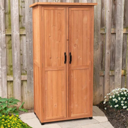 Leisure Season 3 ft. W x 2 ft. D Solid Wood Vertical Tool Shed