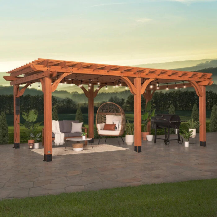 20x12 beaumont pergola – brown - Image 14