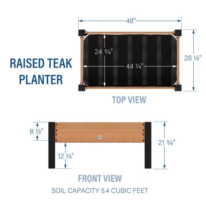 Raised planter 100% authentic teak wood - Image 6