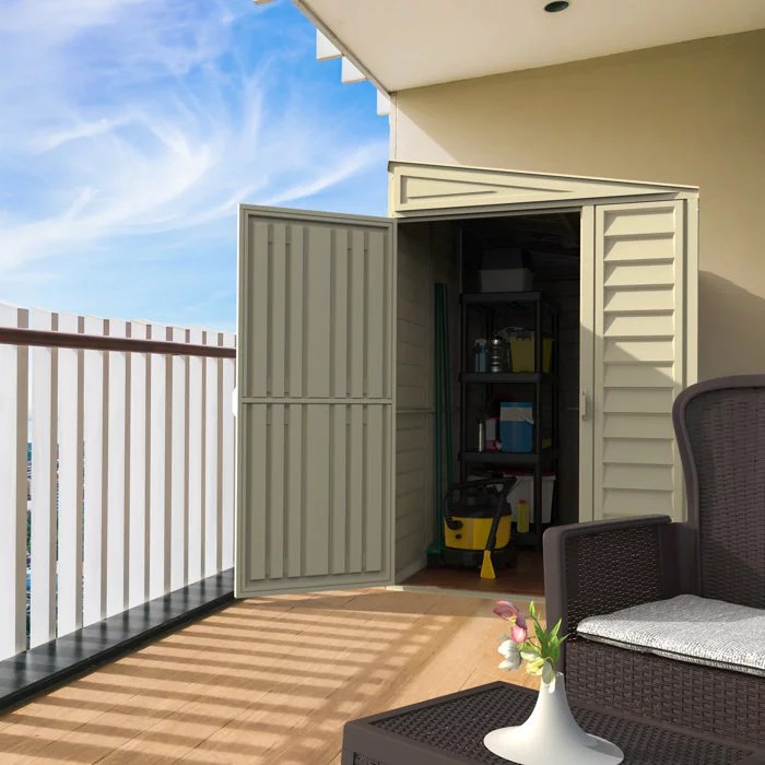 SideMate 4 ft. W x 8 ft. D Plastic Lean-To Storage Shed Installation Included - Image 9
