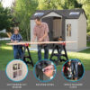 Side 10 ft. W x 8 ft. D Plastic Storage Shed - Image 9