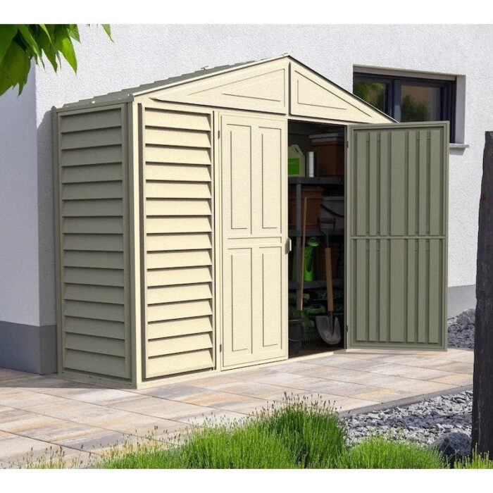 DuraMax 10.5ft x 2.75ft SidePro Vinyl Shed with Foundation Kit - Image 2