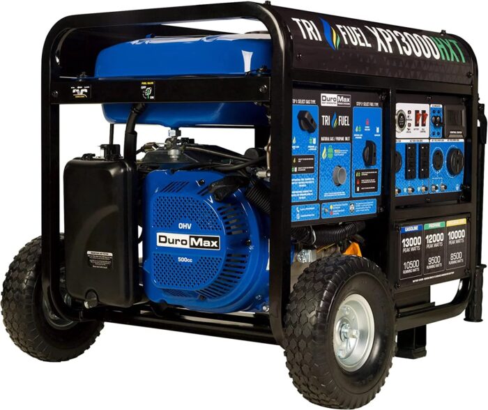 DuroMax 13000 Watt, Tri Fuel Portable Generator, w/ CO Alert