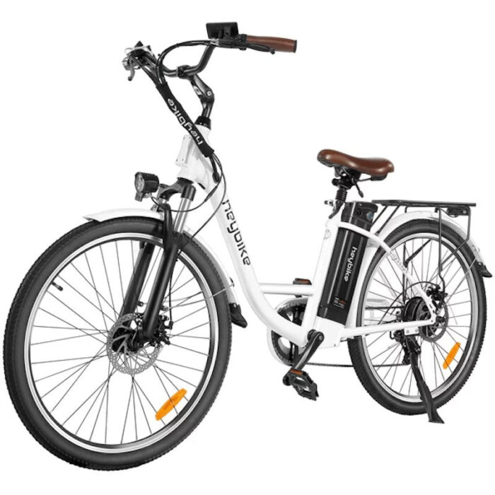 Heybike Cityscape Electric Bicycle, 26 In. 350W Motor City Cruiser Bicycle, 40 Miles Battery, 7-Speed and Dual Shock Absorber