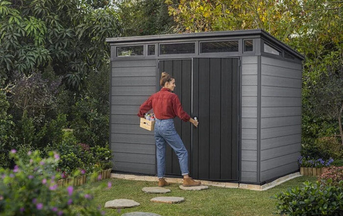 Keter Cortina 9×7 Storage Shed – Graphite - Image 3