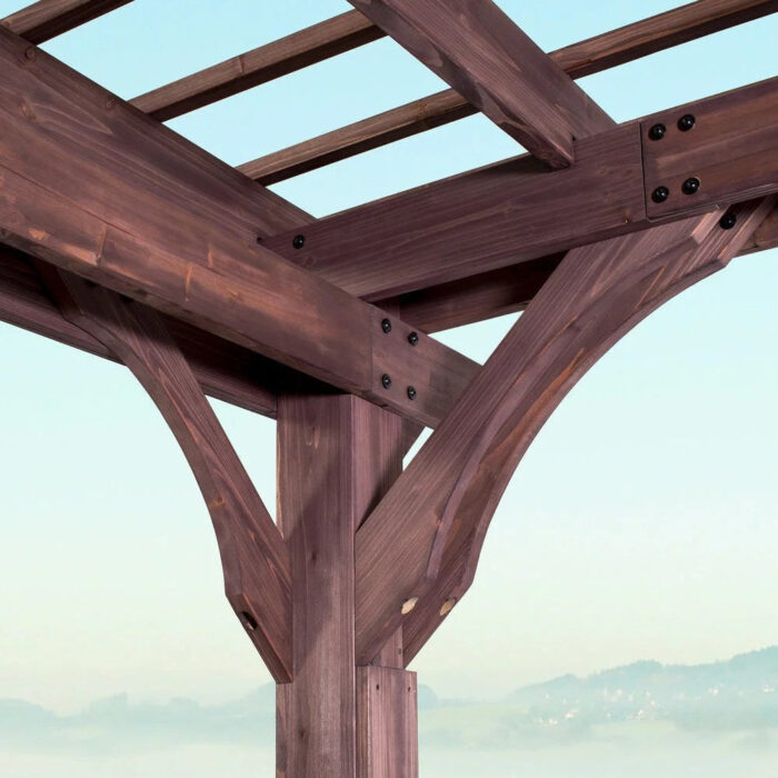 Somerville 14x10 pergola – walnut stain - Image 6