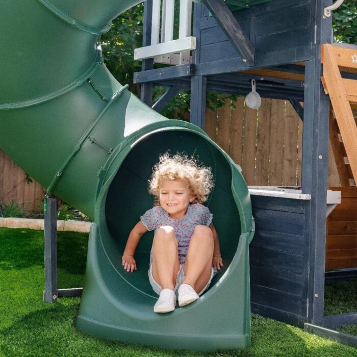 Backyard Discovery Skyfort III Cedar Swing Set w/ Tube Slide – DIY - Image 9