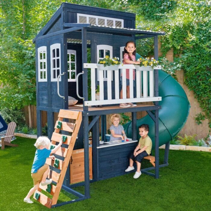 Kids Kidkraft Cozy Escape Playhouse In Navy Installation Included