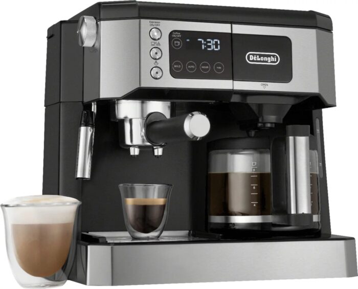 De’Longhi COM530M – Digital All-in-One Combination Coffee and Espresso Machine – Black and Stainless Steel