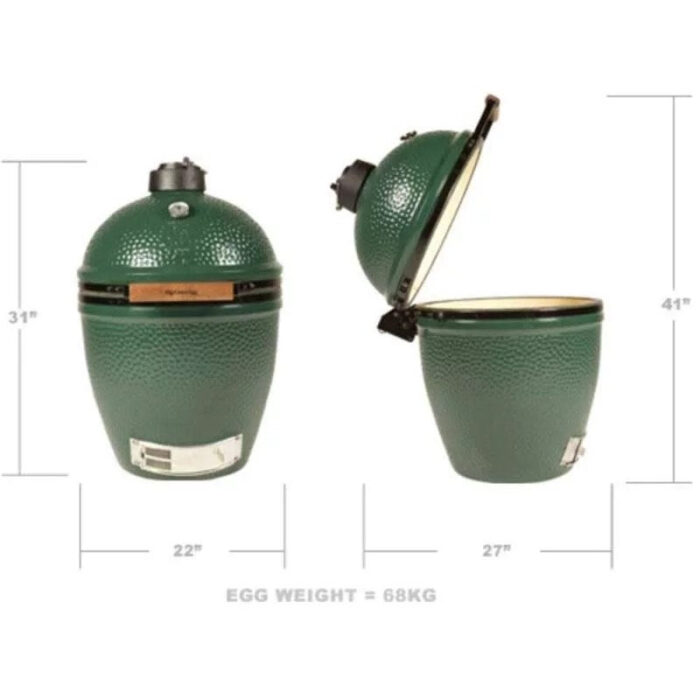 Big Green Egg 18.25 in. Large Charcoal Kamado Grill and Smoker Green - Image 8