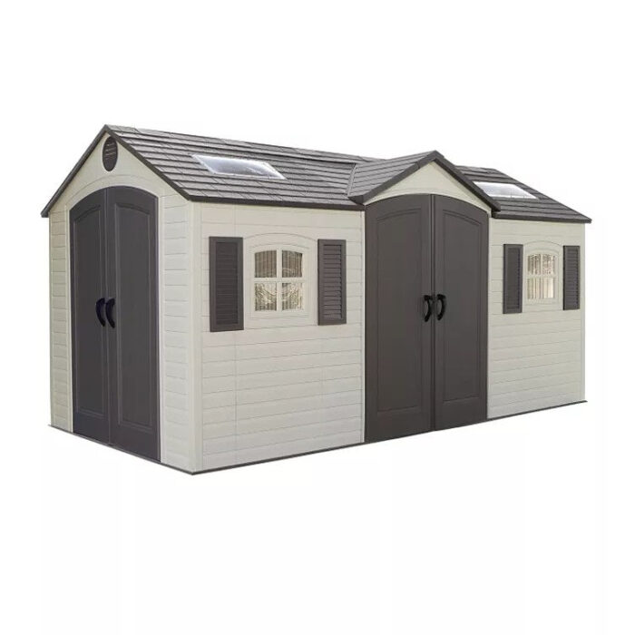 Lifetime 15′ x 8′ Dual-Entry Outdoor Storage Shed