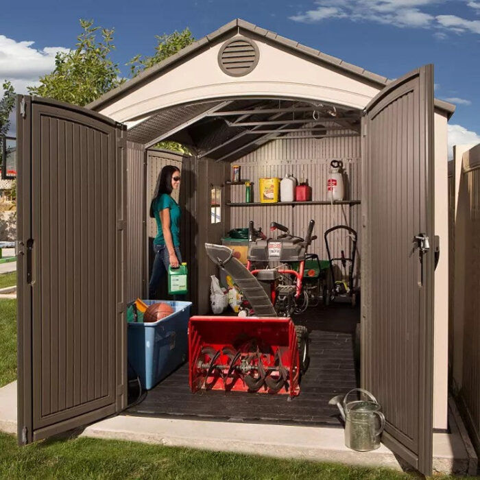 Lifetime 15′ x 8′ Dual-Entry Outdoor Storage Shed - Image 2